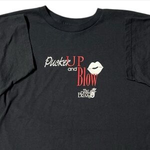 SEXUAL PUCKER UP AND BLOW INNUENDO FUNNY DENVER BRASS BAND T-SHIRT LARGE